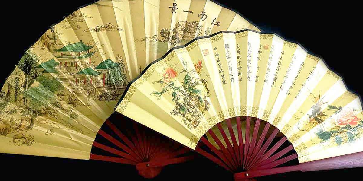 Abanicos pintados a mano